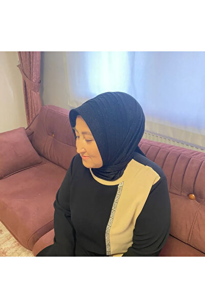 semahazırduvak Siyah Simli model hazır türban hazır şal abiye şal duvak