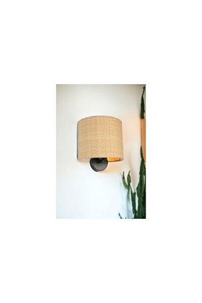 Vivense FRENK HASIR RATTAN ABAJURLU OVAL APLİK