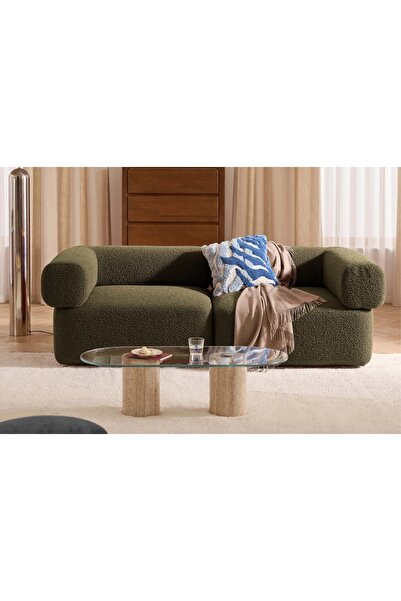 Vivense ALBA BUKLE MODÜLER İKİLİ KOLTUK, YEŞİL