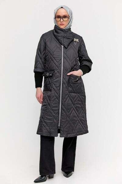 Setrms Mendil Yakalı Kapitone Kaban