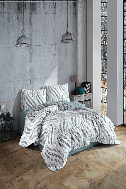 Kristal Single Four Seasons Quilted Duvet Cover Set Breeze Gray