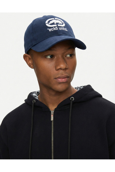 ecko unltd. Rowland Navy Blue Baseball Cap Embroidered Unisex Hat