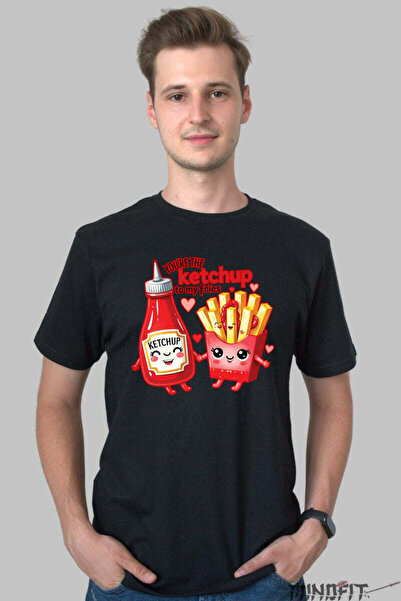 GILDAN Tricou Valentine's Day Cuplu - Tu Esti Ketchup-ul Pentru Cartofii Mei ...