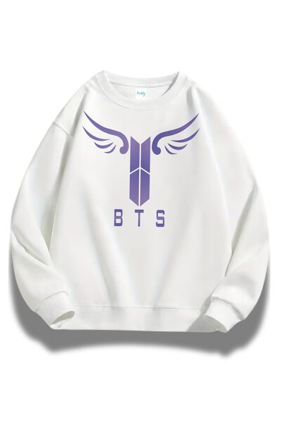 Fuddy Moda Hanorac unisex supradimensionat, fără glugă, cu imprimeu muzical K...