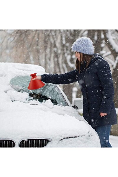 Zenorius 4-in-1 Multifunctional Car Snow and Ice Scraper with Funnel and Defr...