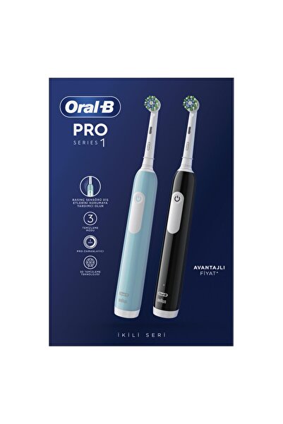 Braun Pro Series 1 İkili Paket, Siyah ve Mavi Şarjlı Diş Fırçaları