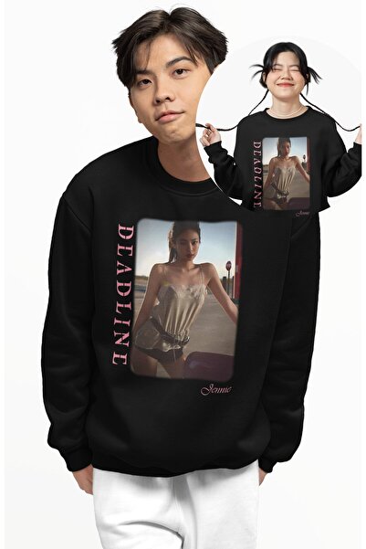 Fuddy Moda Unisex Oversize Φούτερ Jennie Deadline Blackpink με στάμπα και λαι...