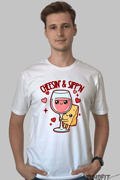 GILDAN Tricou Valentine S Day Cuplu Cheddar Si Rose Dragoste La Pahar Barbat