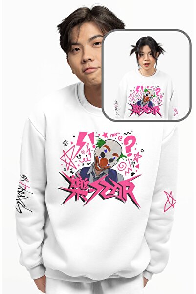 Fuddy Moda Swea unisex oversize Stray Kids Rockstar cu imprimeu pe mâneci și ...