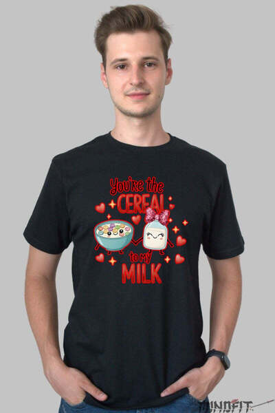 GILDAN T-shirt Valentine's Day Couple - You-re The Cereal To My Milk Man