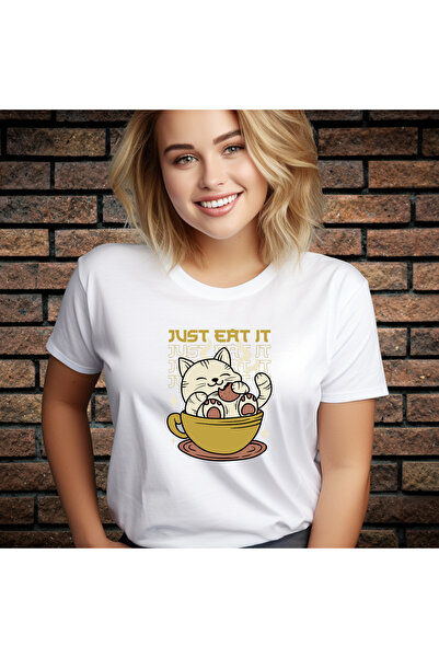 CXO Craft Γυναικείο T-shirt με στάμπα, Just Eat It, Βαμβακερό