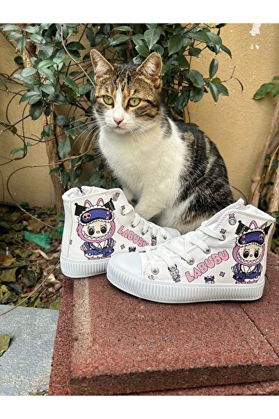 Scarpe Magiche Girl's Labubu Printed Casual Sneakers – Cute Character Pattern