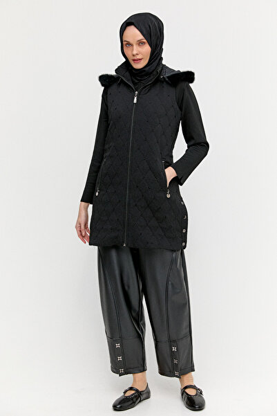 Setrms Seyyar Kapüşonlu Dokulu Yelek