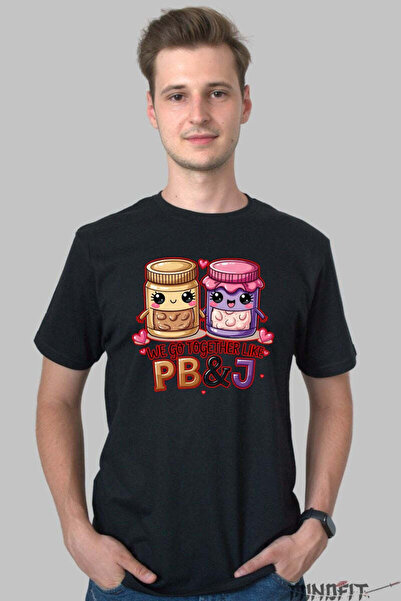 GILDAN Valentine's Day Couple T-Shirt - Together Like PB&J Men's