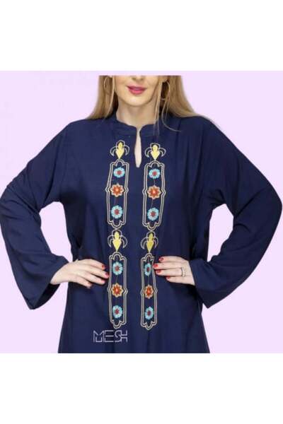 MESH sa Embroidered Cotton Jalabiya