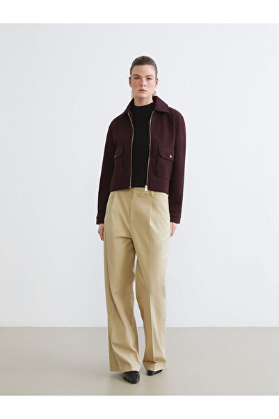 LC Waikiki Gömlek Yaka Kadın Kaşe Ceket