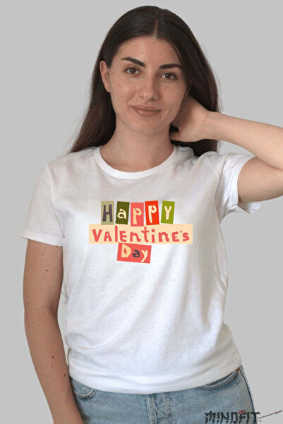 GILDAN Tricou Valentine S Day Happy Valentine S Day Stil Colaj Dama