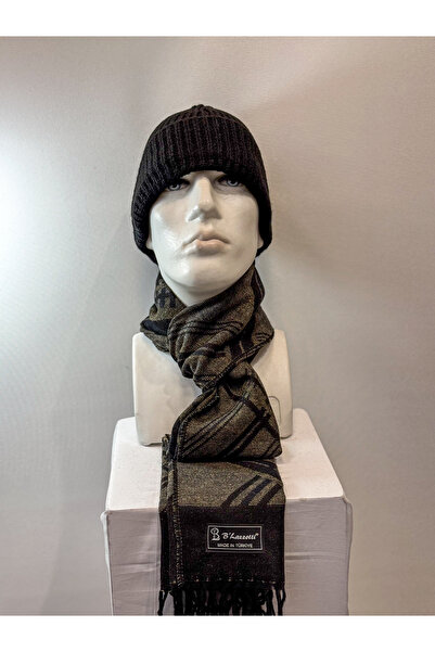 B'lazzotti Men's Kaşkol Scarf Acrylic Beige Black