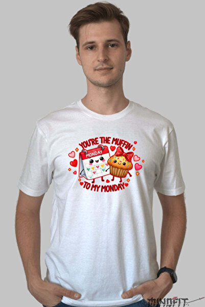 GILDAN Tricou Valentine S Day Cuplu Muffinul Zilei Mele De Luni Barbat