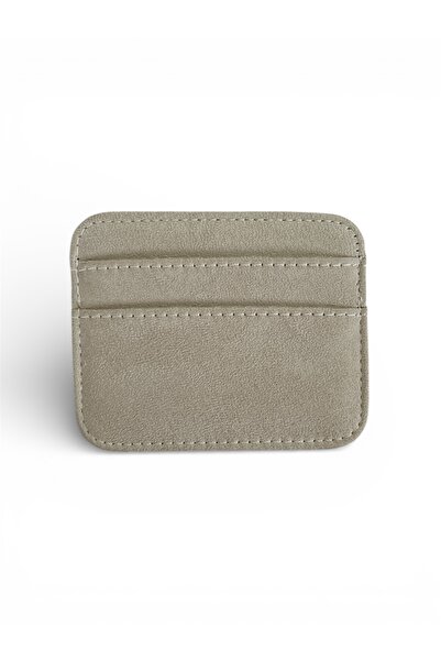 stravis 5 Compartment Suede Beige Color Card Holder