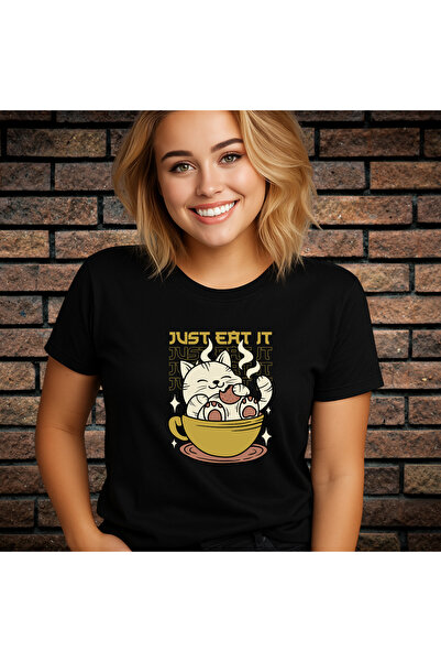 CXO Craft Γυναικείο T-shirt με στάμπα, Just Eat It, Βαμβακερό
