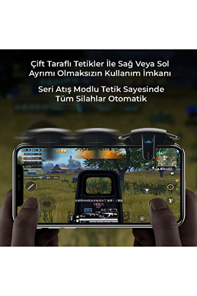Qozie Seri Atış Modlu Pro Mobil Oyun Konsolu PUBG