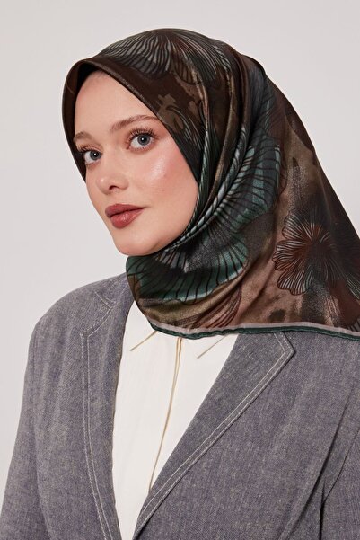 Levidor Μεγάλο ριγέ φλοράλ σχέδιο με λαμπερό κρυστάλλινο κασκόλ