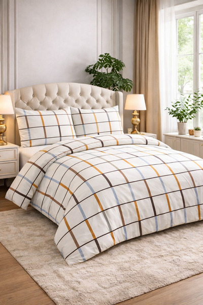 Güvenal Prestige Double Duvet Cover Set with Elastic Fitted Sheet |   Dowry L...