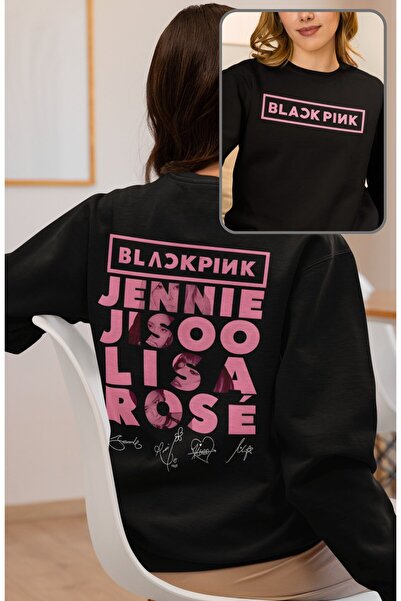 Fuddy Moda Hanorac unisex supradimensionat Blackpink Jennie Jisoo Lisa Rose, ...