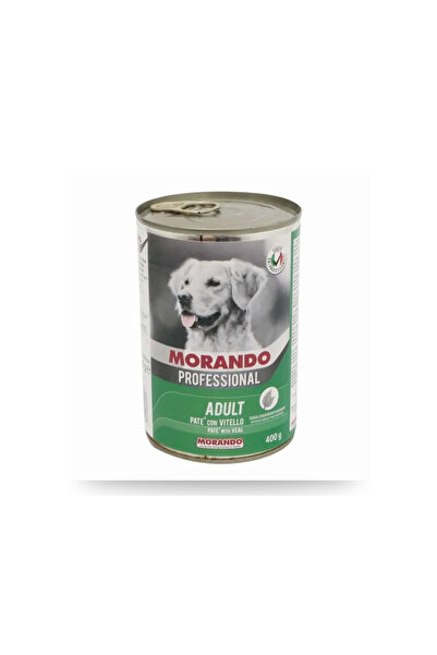 MORANDO 400 gram Yetişkin Köpek Dana Etli Pate(KIYILMIŞ) Konserve 24 Adet