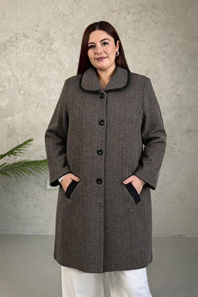 ModaPlaza Women's Zigzag Pattern Long Knitwear Cardigan