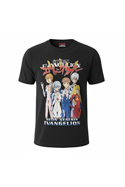 Neon Genesis Evangelion Ön Arka Baskılı Unisex T-shirt