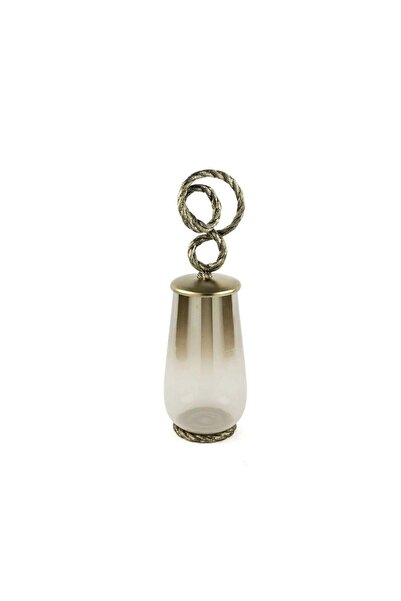 Mikasa Moor Beyaz Bronz Cam Halat Detaylı Obje 49x14cm