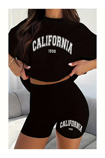 COMANCHERO طقم تي شيرت وسروال ضيق من كاليفورنيا مطبوع للسيدات