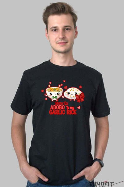 GILDAN Tricou Valentine S Day Cuplu Tu Esti Adobo Pentru Orezul Meu Barbat