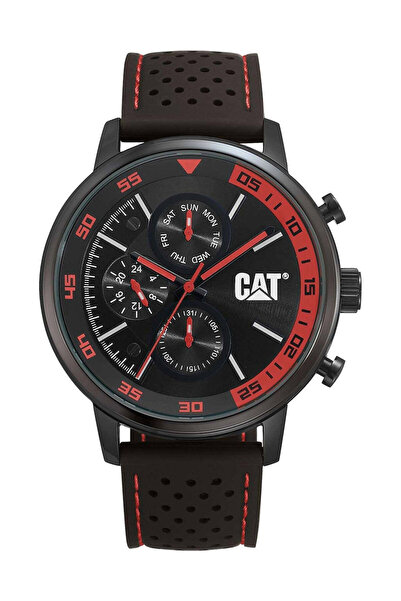 Cat Sail Men's Watch Battery with Black Rubber Strap