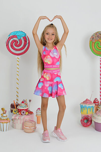 Star Pearl Kids Kalpli spor şort etek takım
