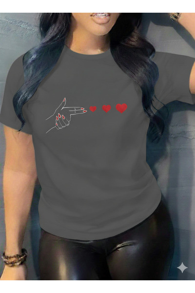 ZİYMO Crew Neck Oversized Combed Cotton T-Shirt