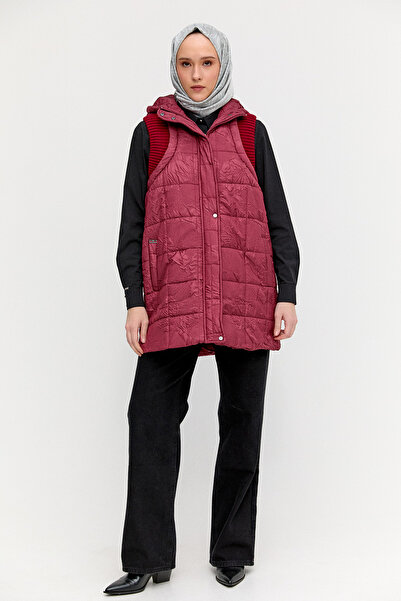 Setrms Ribanalı Kapüşonlu Kapitone Yelek