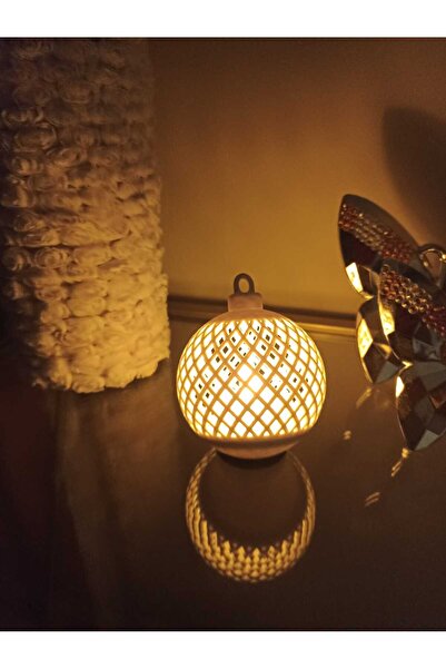 Smilecat White Lantern with Led Lighting 9 cm Valentine's Day Christmas Gift ...