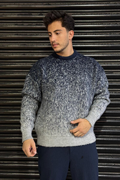 sunfyre Men's Crew Neck Patterned Premium Oversized Sweater.Sun248