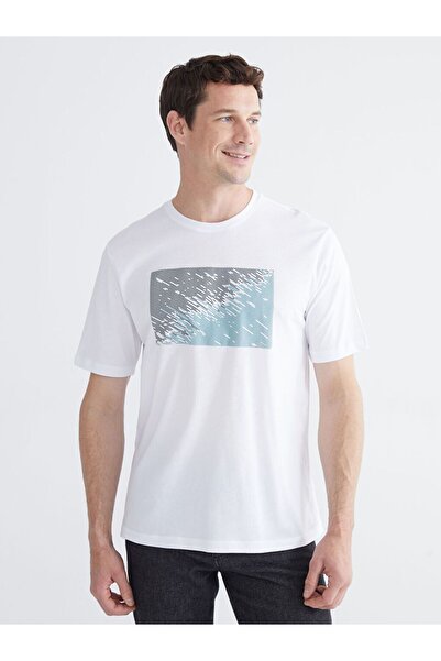 LC Waikiki Lcwaikiki Classic Crew Neck Printed Combed Cotton Mens T-Shirt