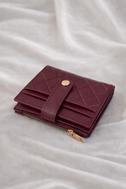 Madamra Bordo Kadın Kapitone Kadın Cüzdan – Şık, ve Fonksiyonel