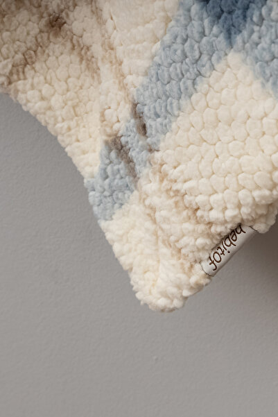 Bebitof Plaid Patterned Plush Double Layer Baby Blanket 90X110 cm
