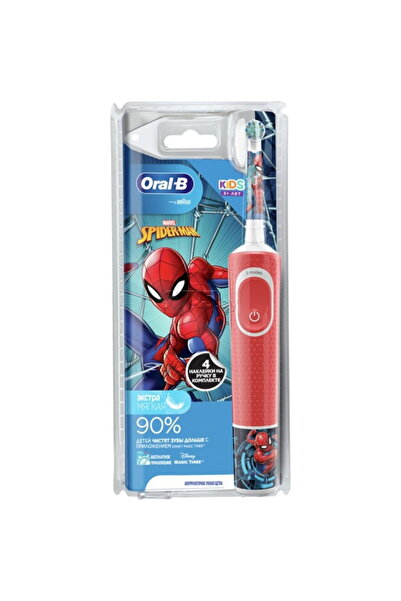 Oral-B Vitality 100 Kids Electric Toothbrush, Spiderman, Red