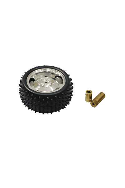 okn teknoloji Büyük Arazi Tekerleği 85x38mm 4WD/2WD Araba Tekeri (Silver)