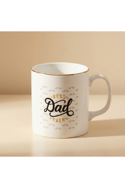 TermaCraft Best Dad Ever Baskılı Beyaz Kupa