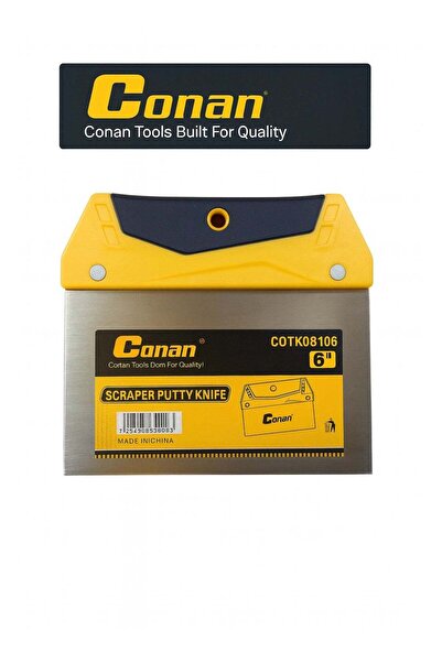 CONAN سكين معجون كاشطة 6 بوصات - موديل COTK08106 - شفرة من الفولاذ المقاوم لل...