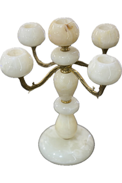 hacıbektaş hediyelik ONİKS TAŞINDAN 5Lİ ŞAMDAN