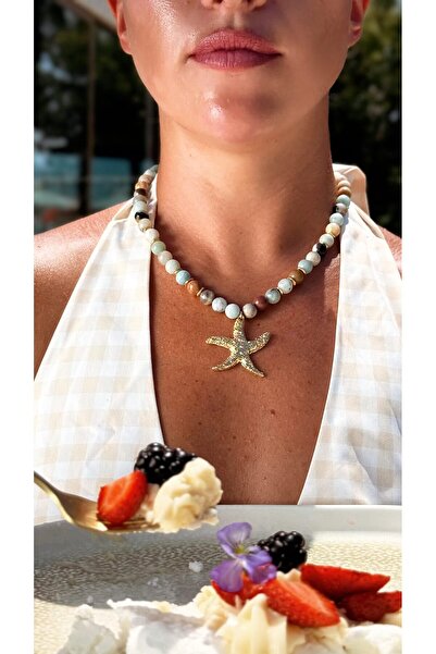 B Design jewelry Sonya Amazonite Stone Necklace